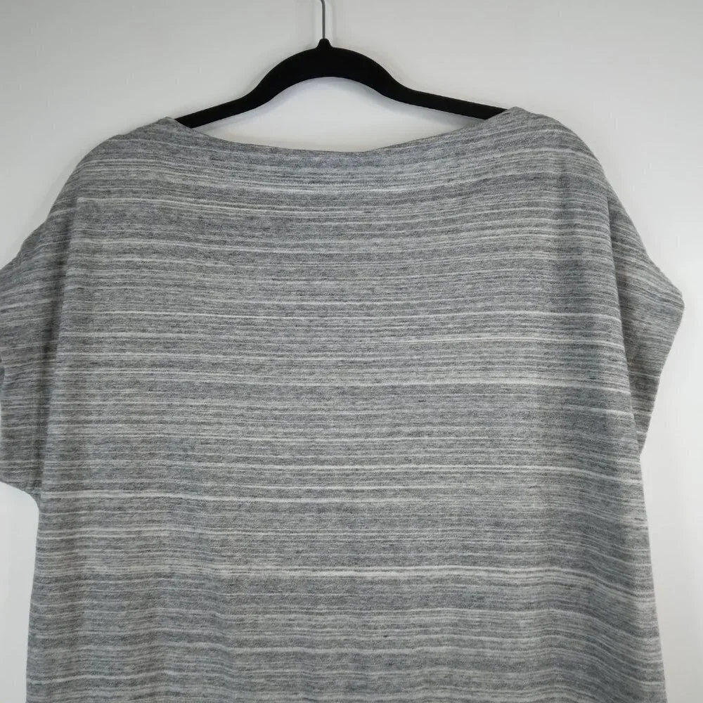J. Crew Gray Drawstring Cord Waistband Cover Up Cotton Dress Size L
